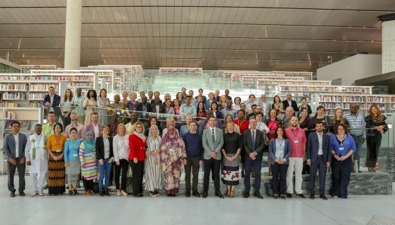 Group photo of participants in the 2018 EIFL General Assembly, which was hosted by Qatar National Library  in Doha.