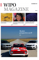 Cover of WIPO Magazine featuring Skoda cars