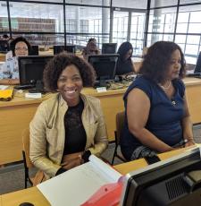 Public librarians in Namibia during an EIFL-PLIP training-of-trainers session.