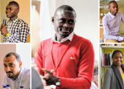 The five innovative librarians: clockwise, from top left, Momoh Mansaray (Sierra Leone), Allan Hagwelele (Zambia), Yusuf Ganyana Juma (Kenya), Jemmimah Wangechi Maragwa (Kenya) and Mostafa Mahammad Tuhami (Egypt).