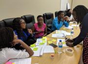 A group of public librarians attending project management training in February 2019.