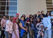 Group of NLAS trainers outside the training centre in Windhoek.