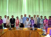 Myanmar and EIFL delegates posing after the signing ceremony.