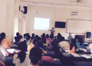 Teresa Hackett and Jonathan Band discuss copyright issues with students and staff at the University of Yangon’s Department of Law.