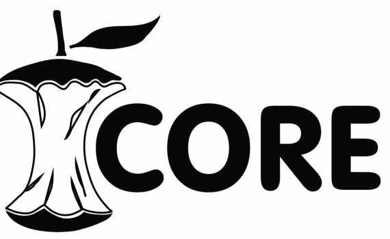 CORE logo - apple core with the word CORE next to it