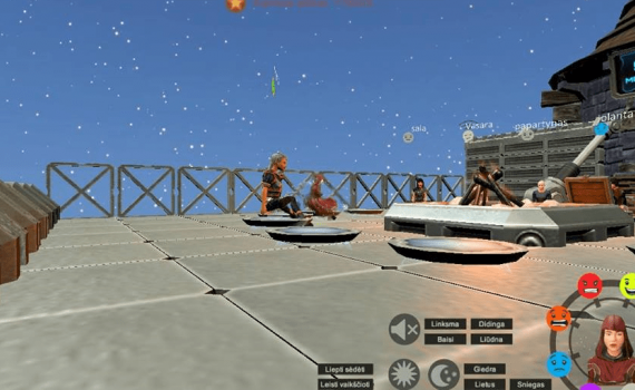 Example of a virtual gaming environment, with an avatar.