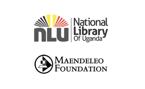 Logos of National Library of Uganda and the Maendeleo Foundation. 