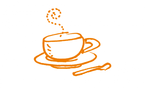 drawing of a coffee cup - representing a coffee break