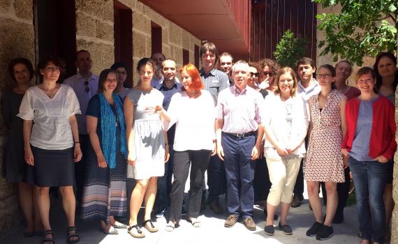 Representatives of the Foster project standing outside a workshop venue.