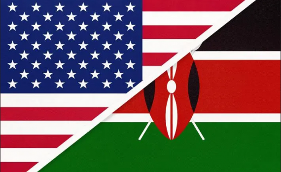 USA and Kenya flags
