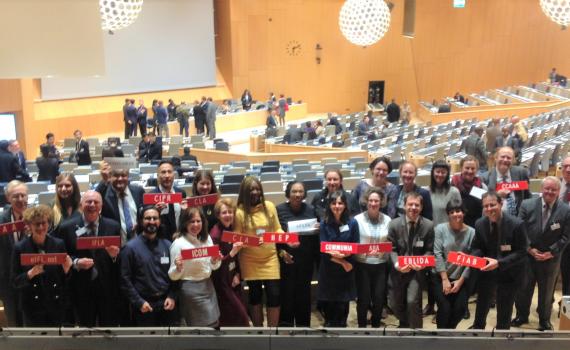 Group of representatives from the library, archive, museum and education sectors advocate for copyright limitations and exceptions at SCCR/35.