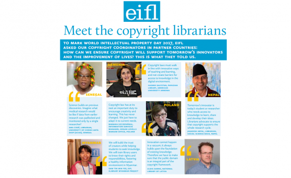 Poster with photos of librarians and quotes