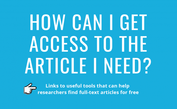 A preview of the poster heading 'How can I get access to the article I need?'