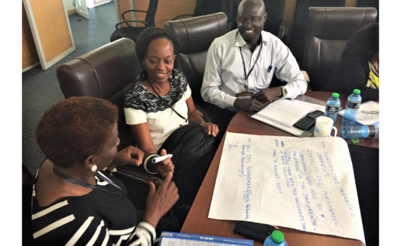 Ugandan participants at the EIFL-PLIP statistics and evaluation workshop in Nairobi, Kenya.