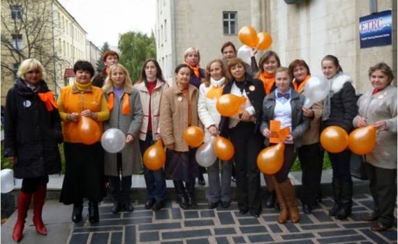 Participants in a national open access campaign, 'OA in Moldova', in October 2013.