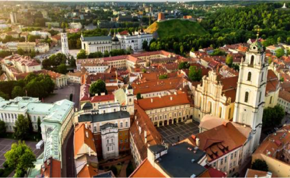 View of Vilnius, Lithuania, where the workshop will take place.