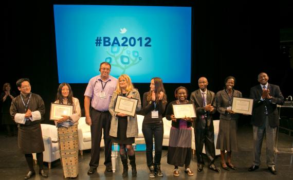 Award presentation during Beyond Access 2012 of five public and community libraries who won grants of US$10,000. 